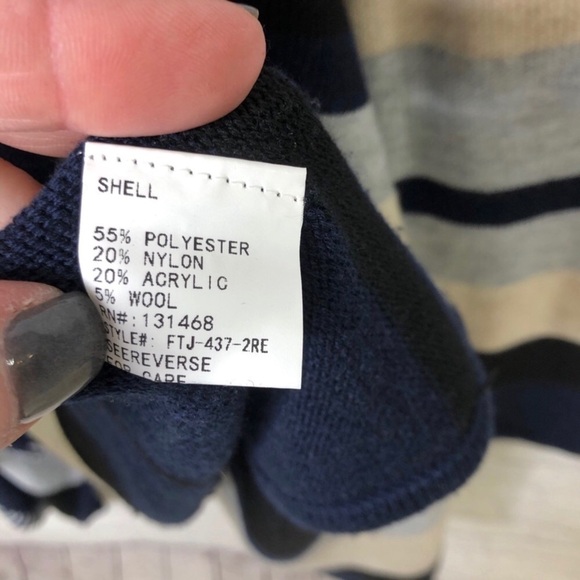 Fate Colorblock Open Front Cardigan Sweater Blue Size Small - Picture 5 of 6